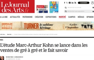 A propos de l'étude de Maître Kohn à l'égard du lancement des ventes de gré à gré dans les études de Commissaires-priseurs en France