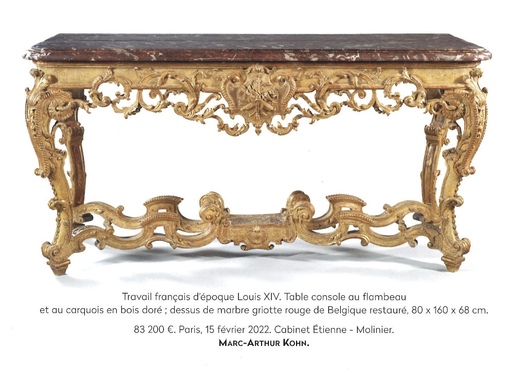 Table console d'époque Louis XIV, vendue