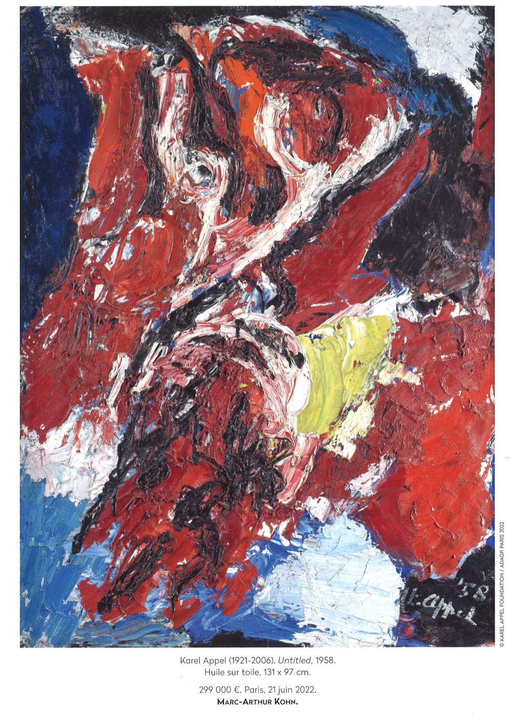 Tableau de Karel Appel, vendu